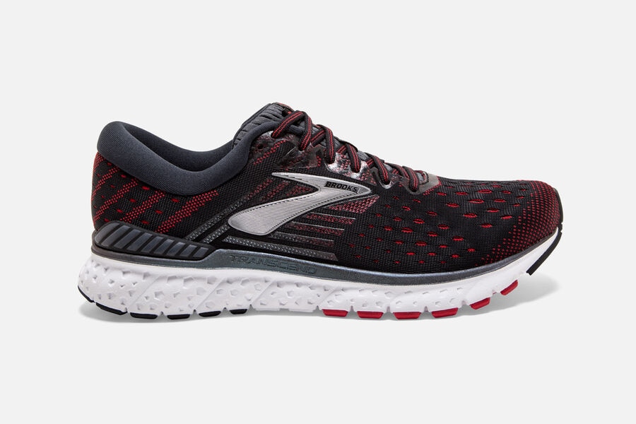 Brooks Herren Transcend 6 Laufschuhe Schwarz/Rot Sale 486-476153